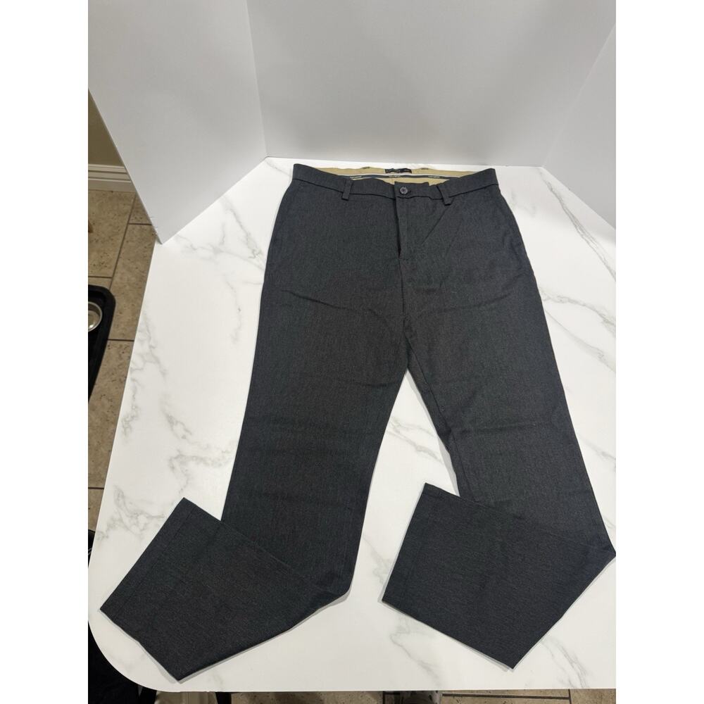 Dockers Pants Mens 34x34 Charcoal Signature Khaki Slim Fit Flex Comfort NWT